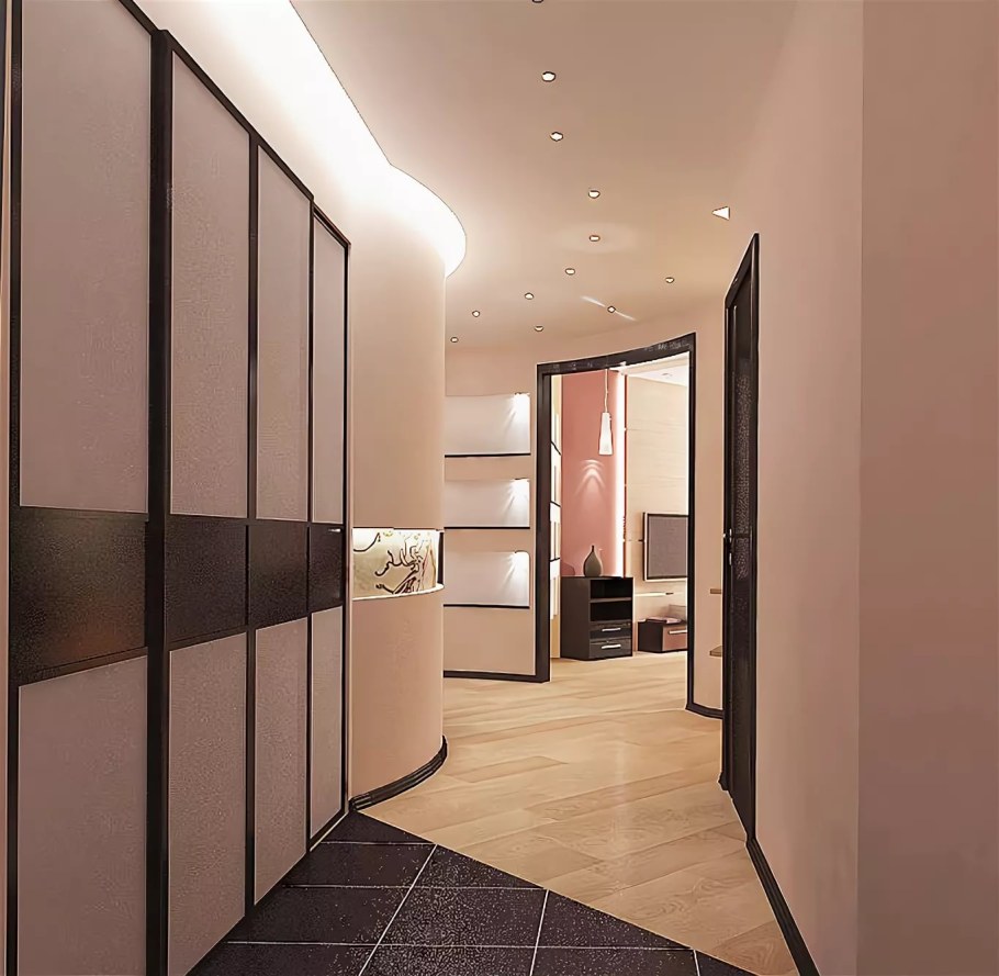 Шкаф купе в длинный коридор