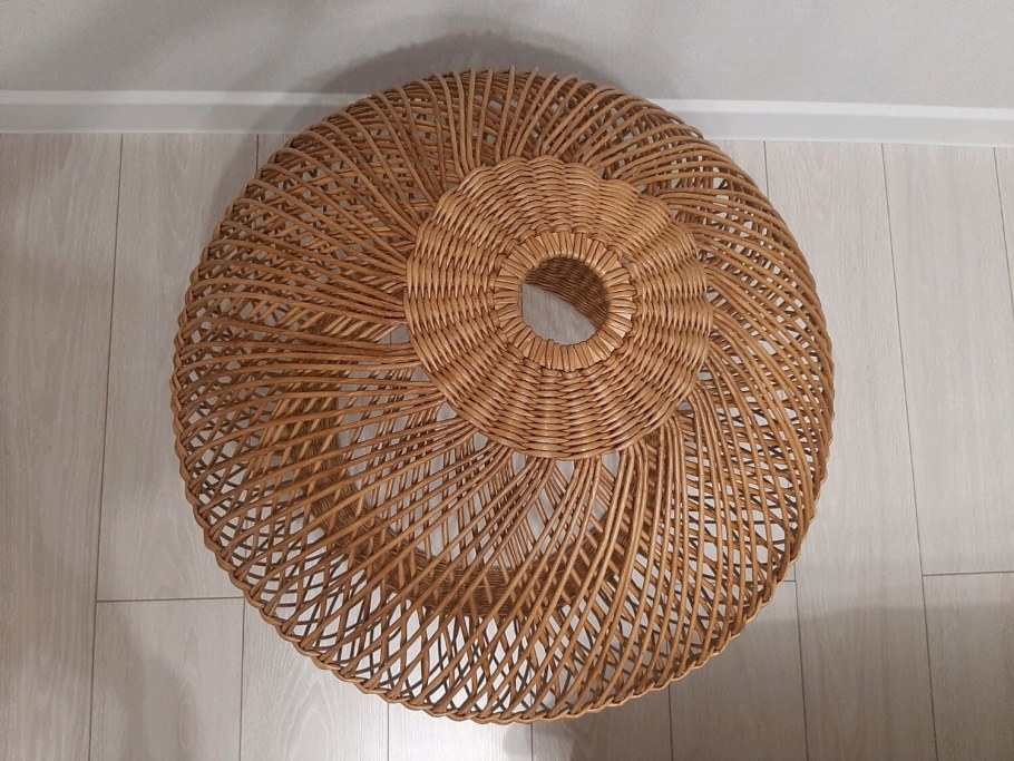 Шар абажур из бумажной лозы