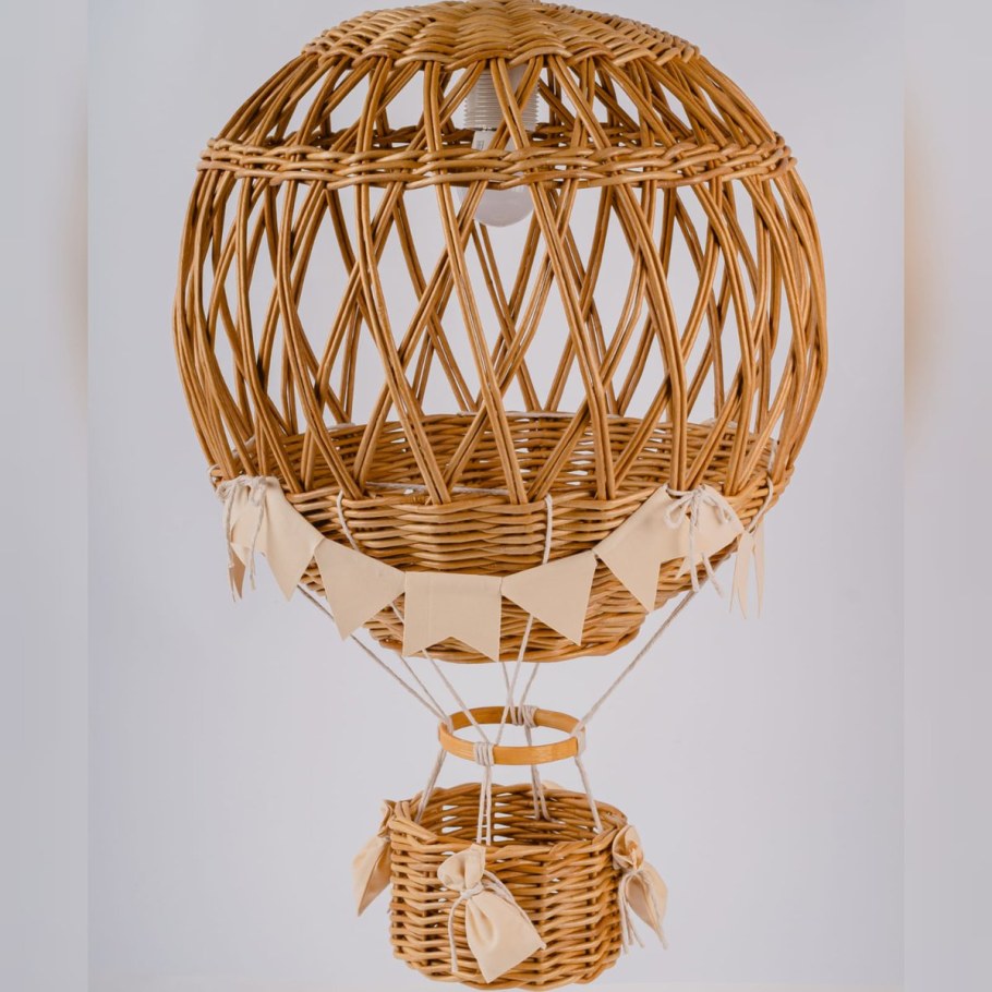 Светильник плетеный шар