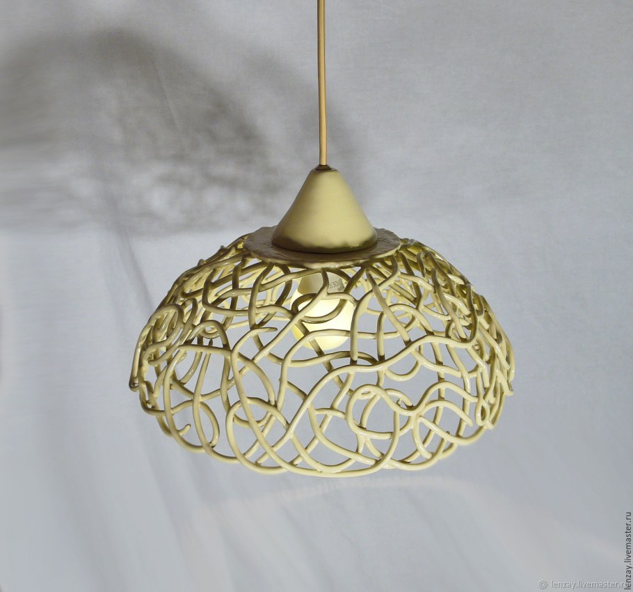 Подвесной светильник шар плетеный