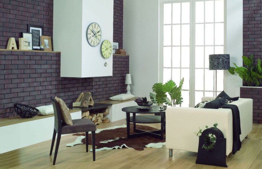 Клинкер в интерьере квартиры