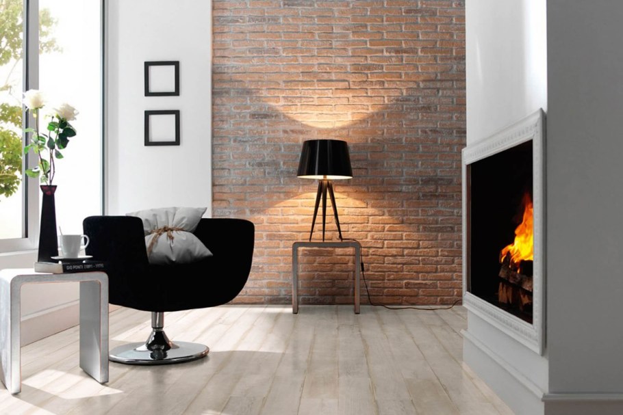 Кирпич в интерьере