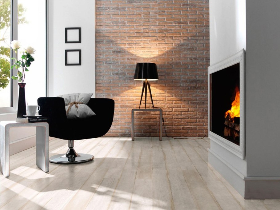 Клинкерная плитка в гостиной