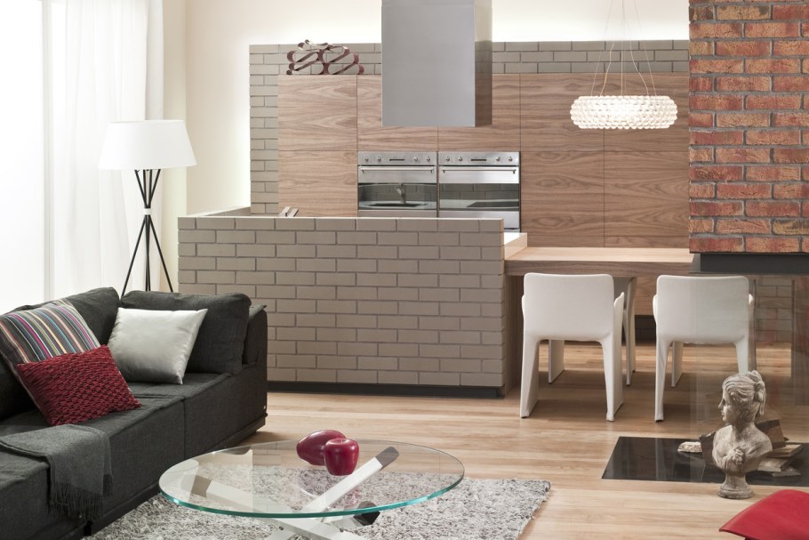 Клинкерный кирпич в интерьере