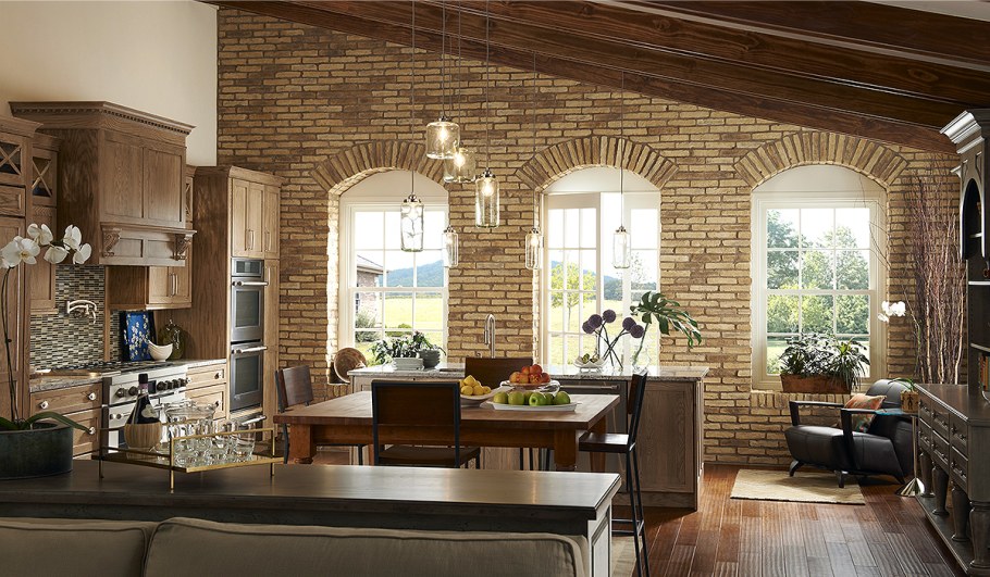 Отделка стен декоративным кирпичом