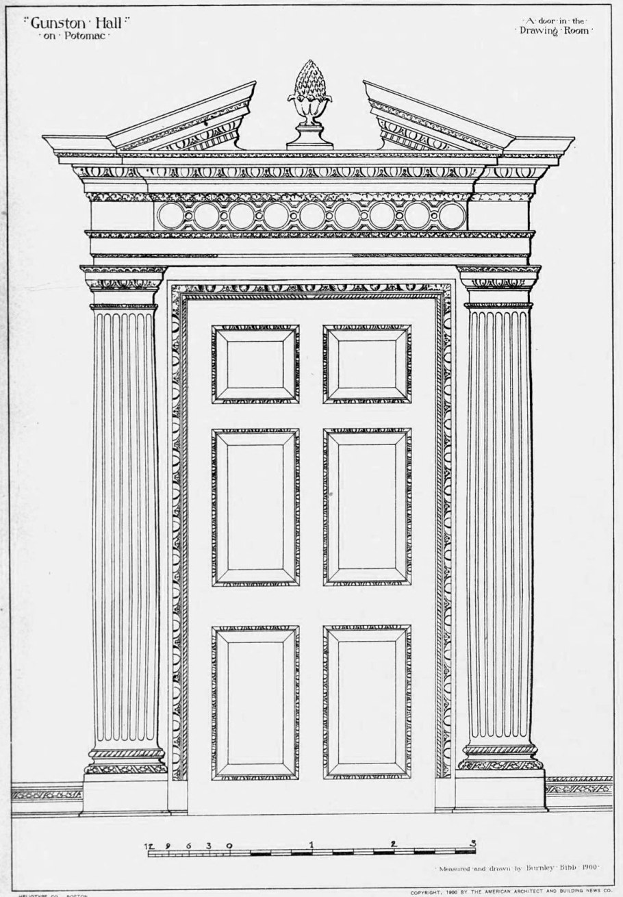 Зарисовка здания в стиле классицизм легко