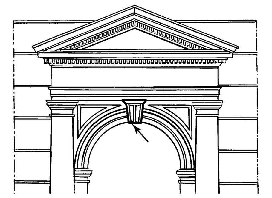 Арка с замковым камнем архитектура