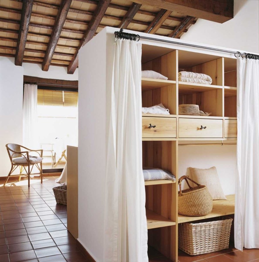 Икеа гардеробная АЛЬГОТ за шторой