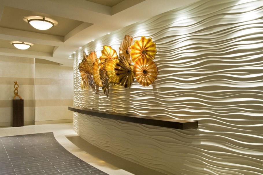 Золотые панели на стену декоративные