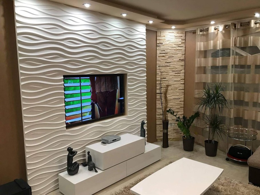 Гипсовые 3д панели дюны