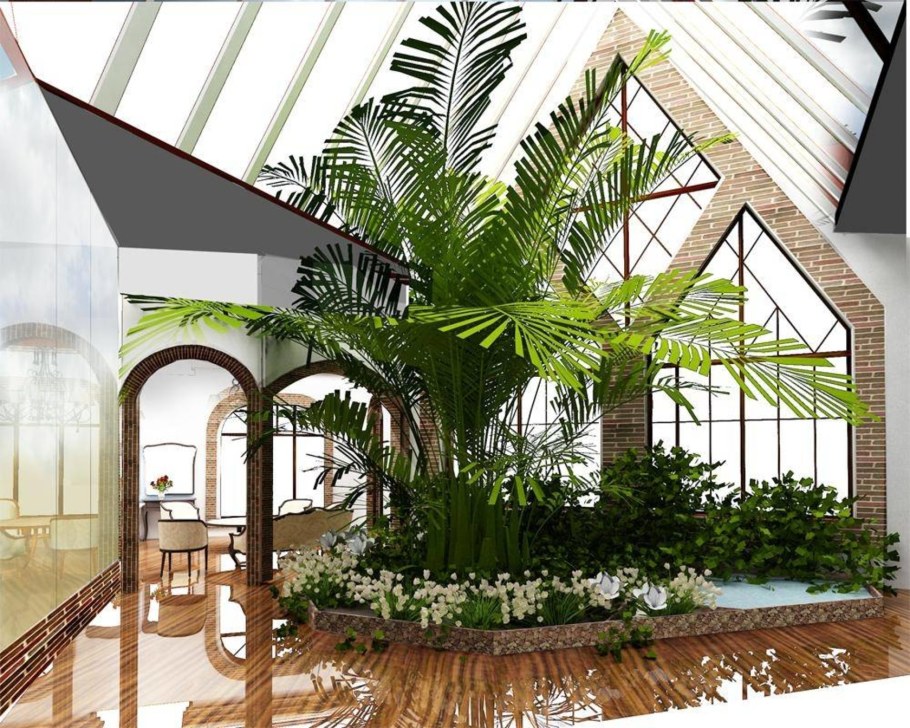 Цветы в зимнем саду