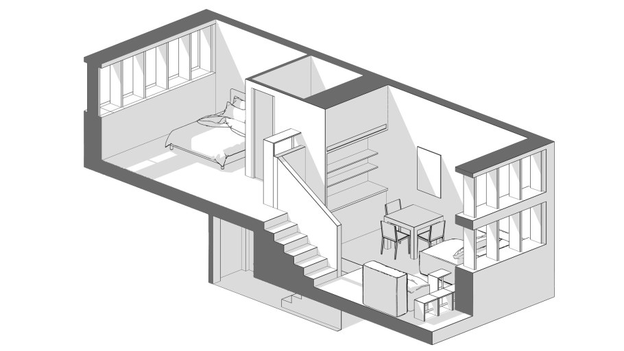 Дом Наркомфина планировка ячейки