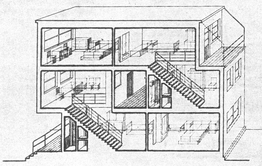 Дом Наркомфина планировка квартир