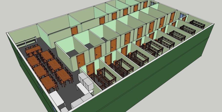 Планировка общежития коридорного типа планировка