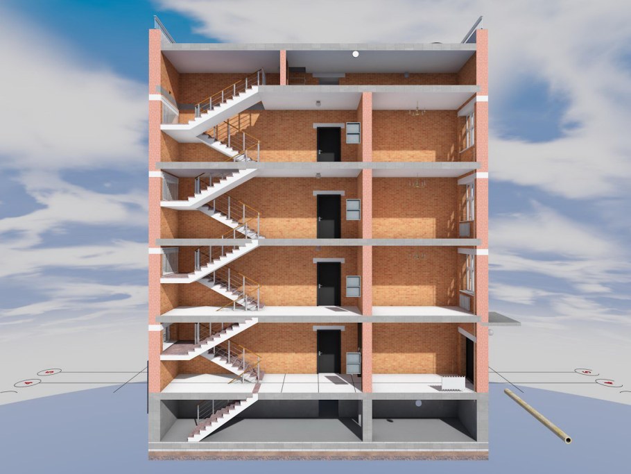 Жилой дом в разрезе