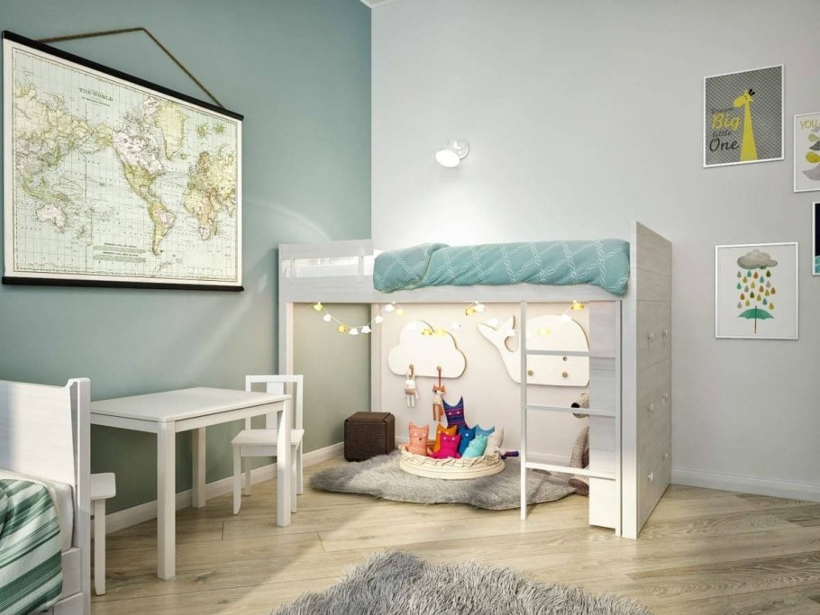 Двухъярусные кровати в стиле Сканди