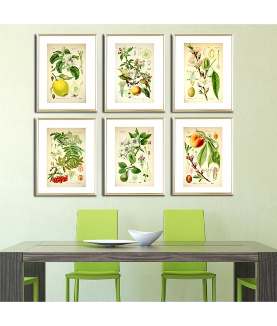 Постер на кухня в зеленом цвете