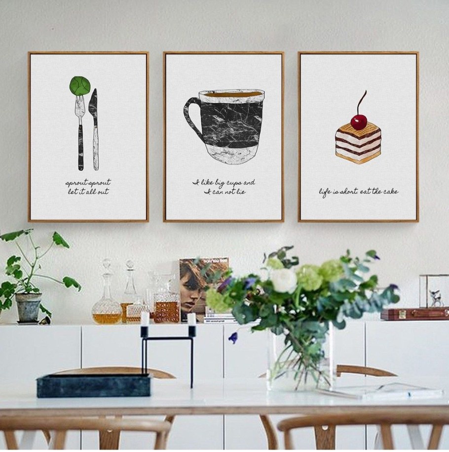 Постеры в интерьере кухни