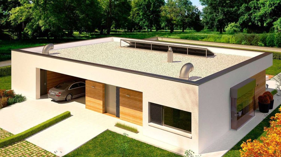 Дом с плоской кровлей