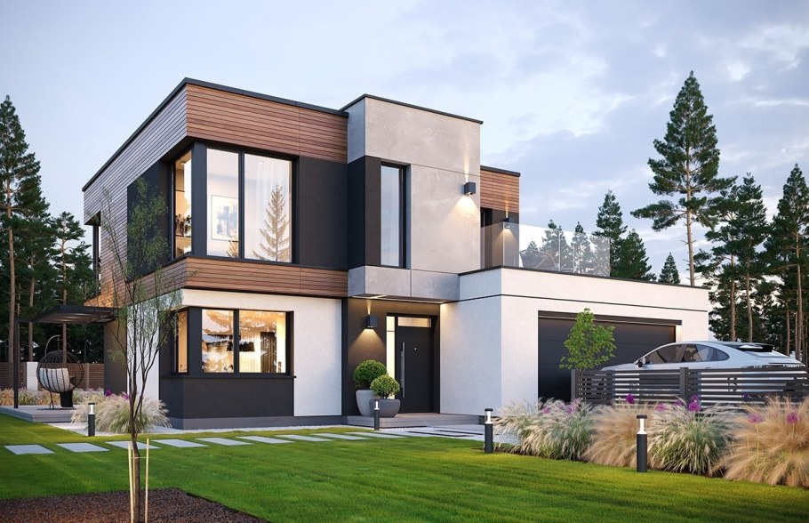 Фасады домов в современном стиле