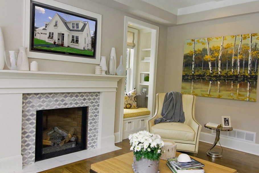 Камин в современном интерьере