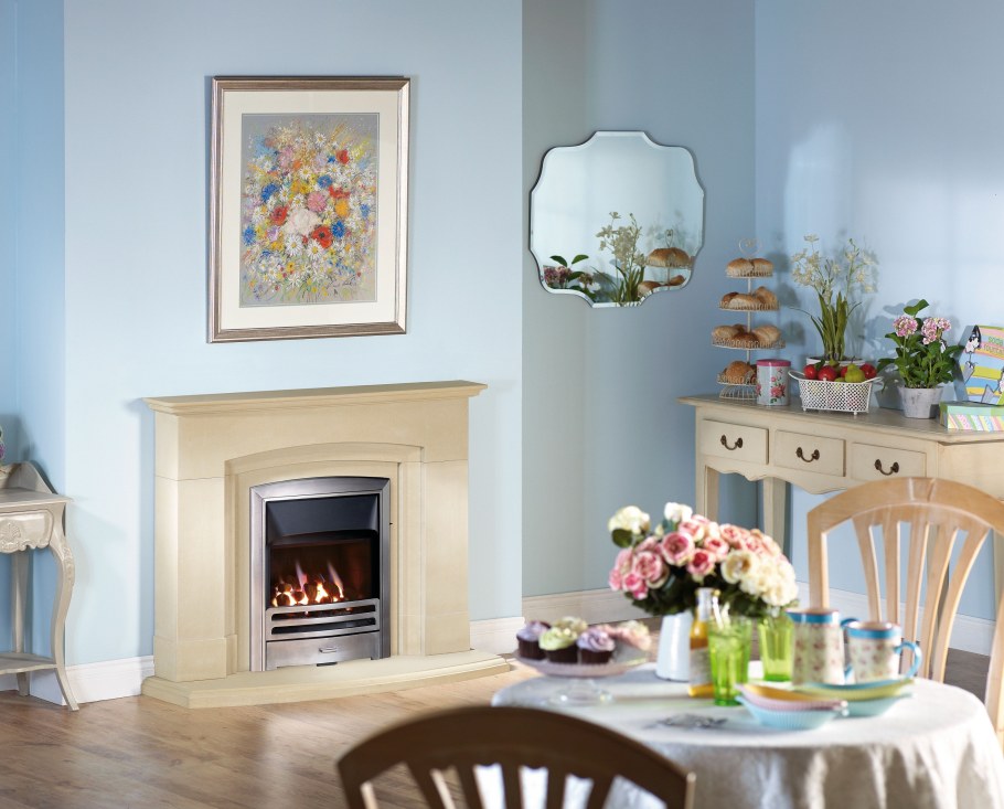 Угловой камин в интерьере