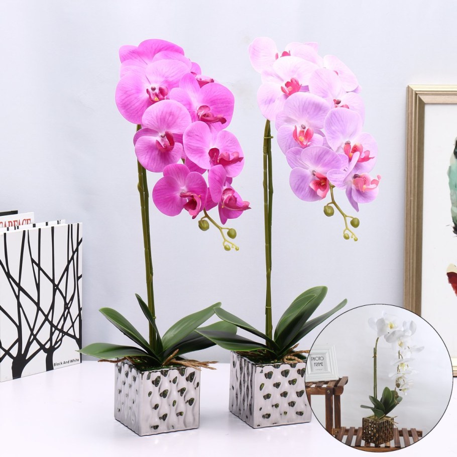 Искусственные орхидеи купить в горшке для декора