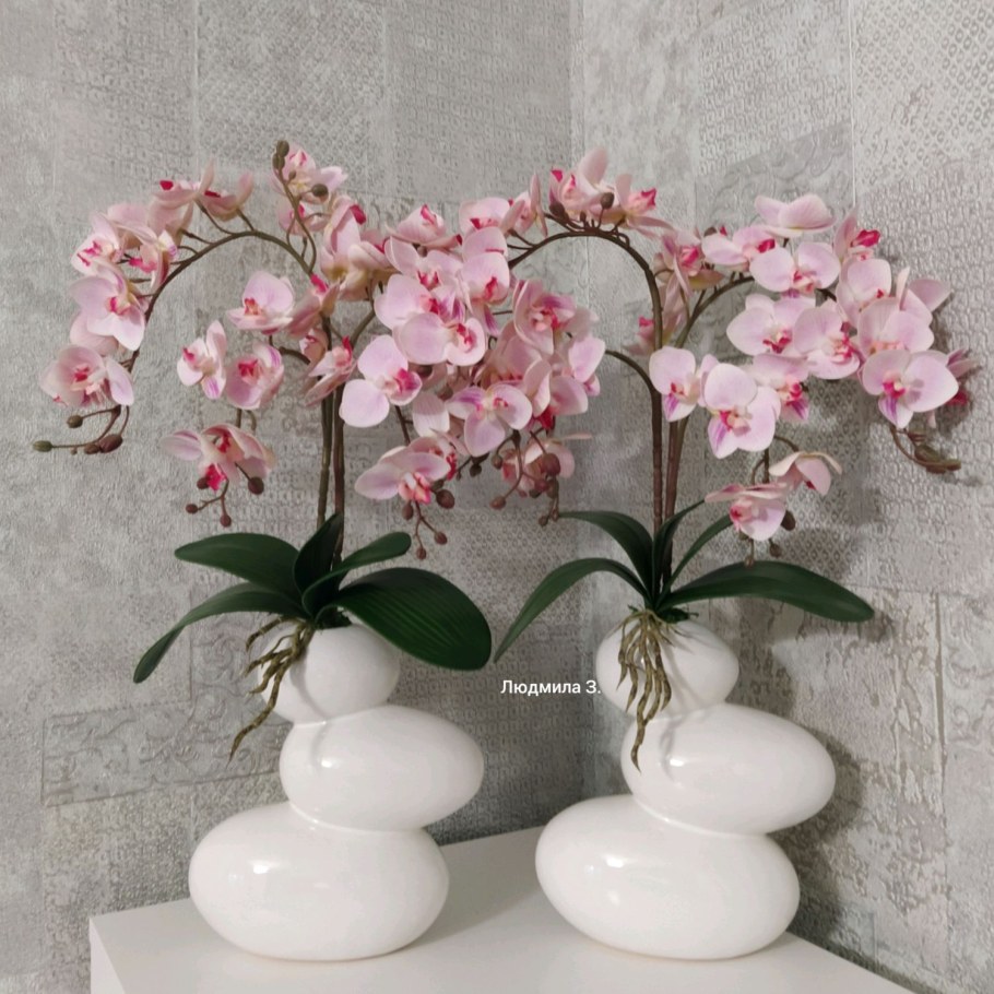 Орхидеи искусственные композиции в интерьере