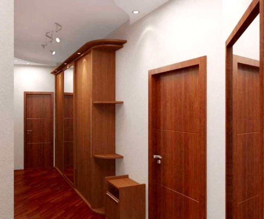 Отделка узкой прихожей