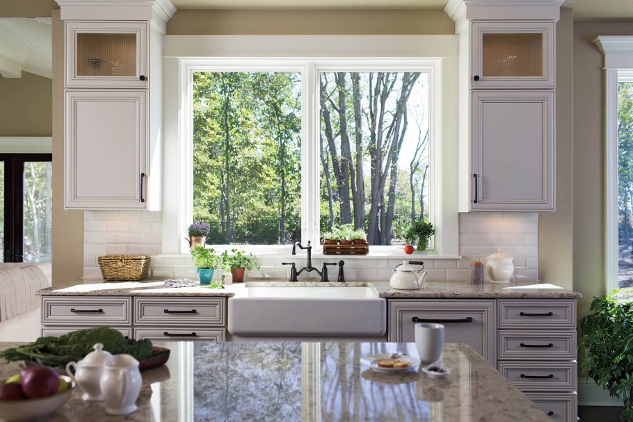 Отделка окна на кухне