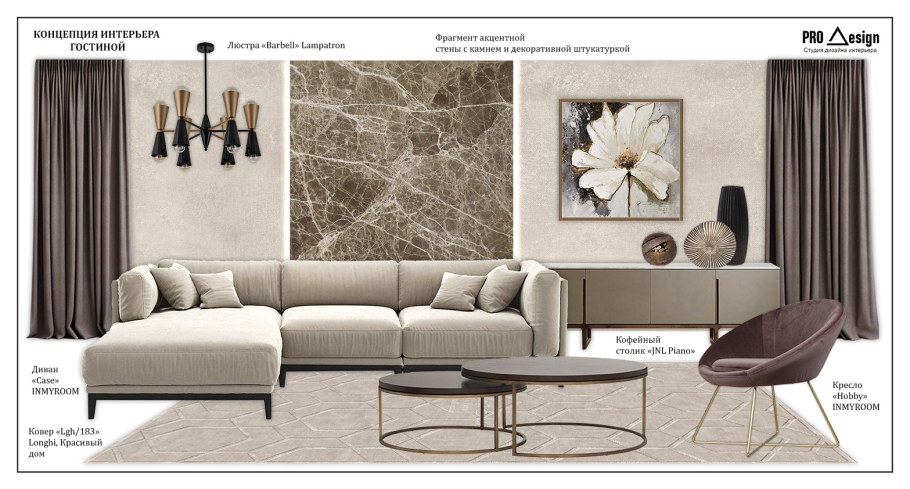 Коллаж концепция интерьера