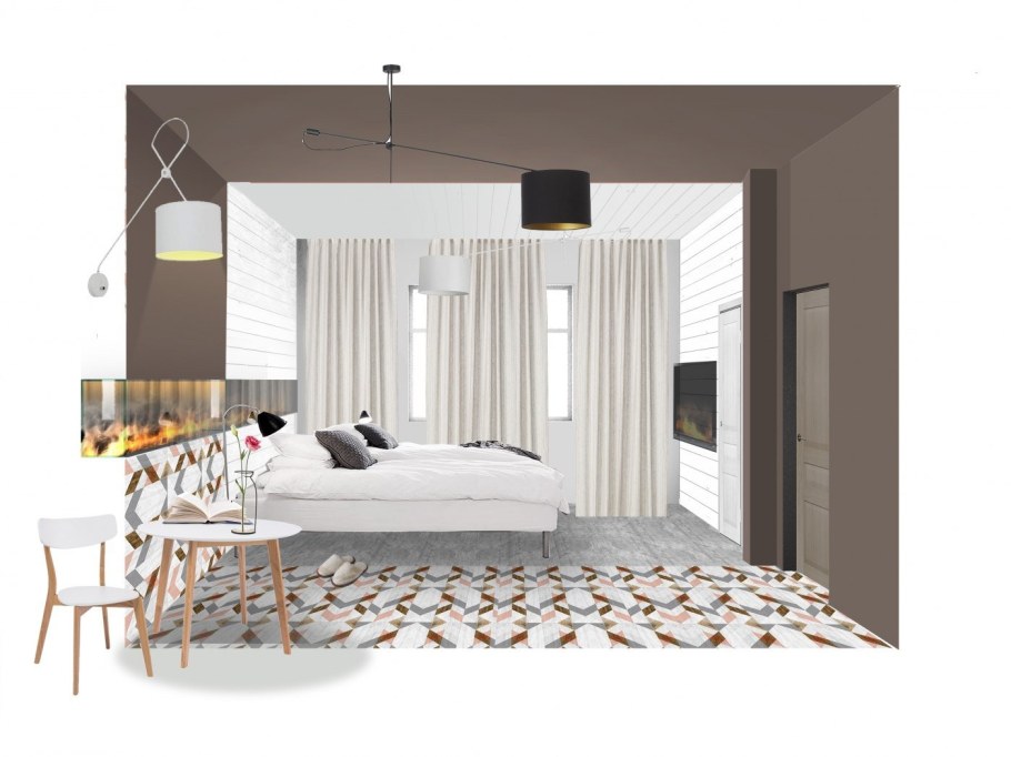 Визуализация интерьера коллаж