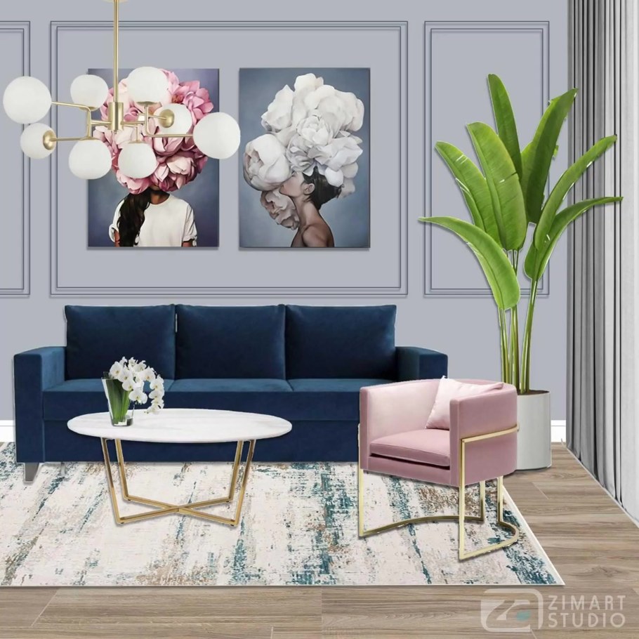 3d коллаж интерьера в фотошопе