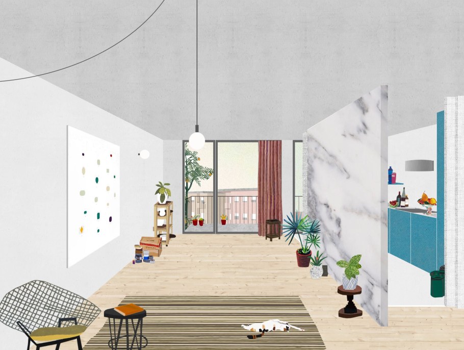 Визуализация интерьера коллаж