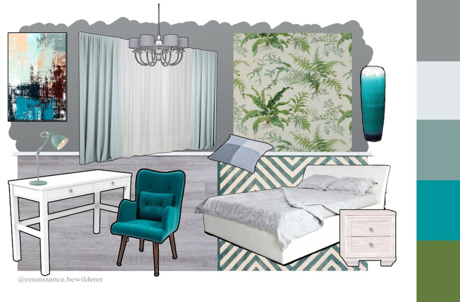 Коллаж интерьера комнаты