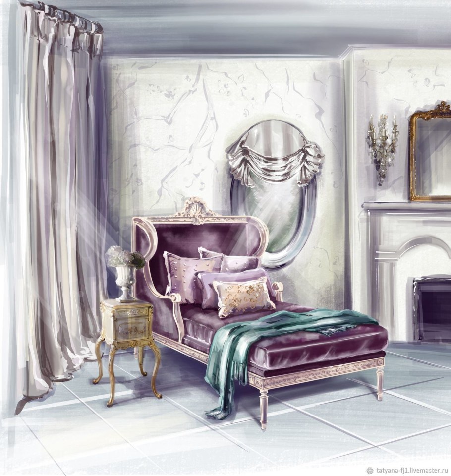 Зарисовки предметов интерьера