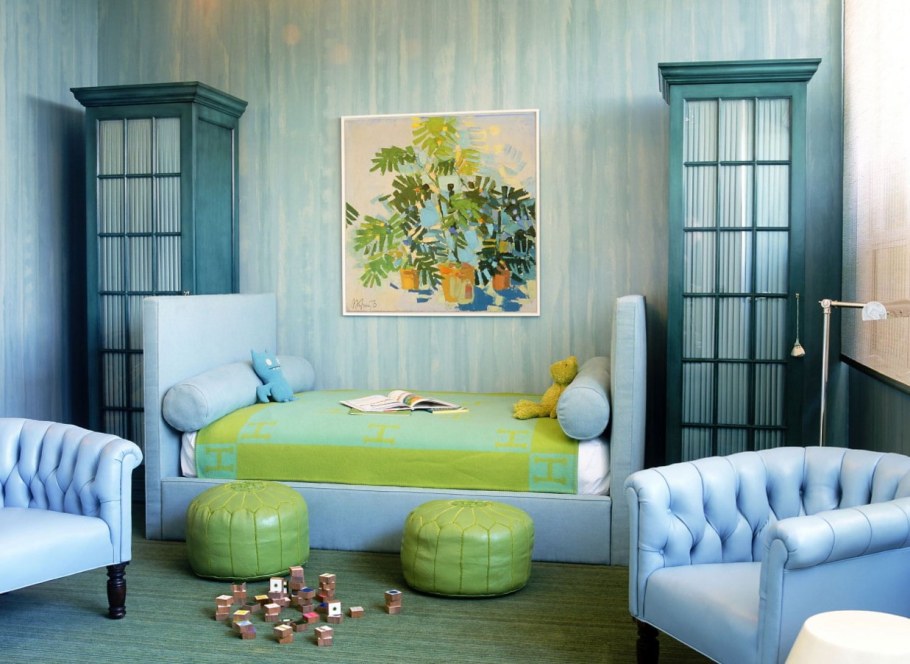 Контрастное сочетание цветов в интерьере