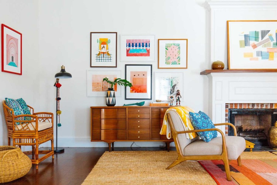 Сочетание с желтым цветом в интерьере