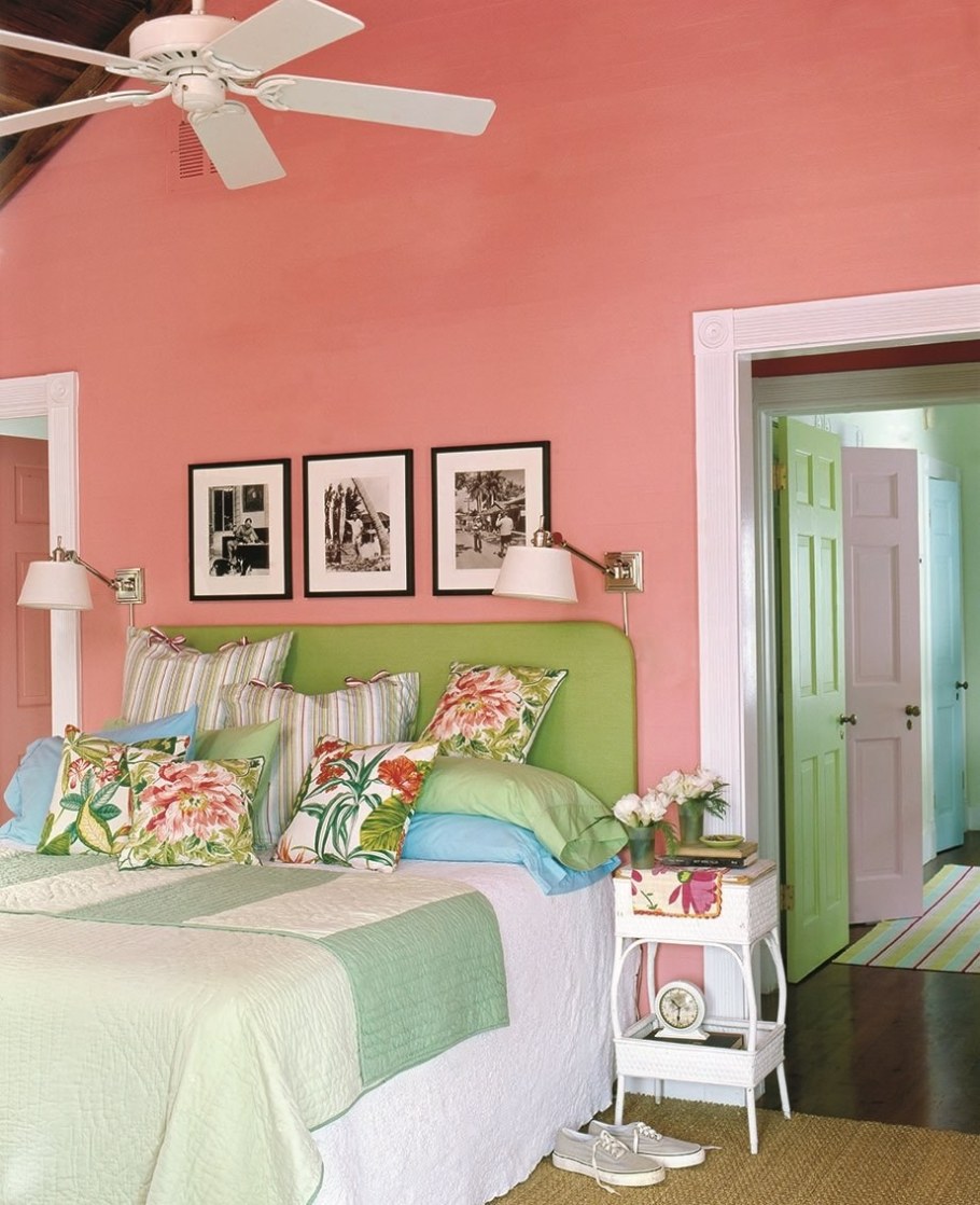 Розовый цвет стен