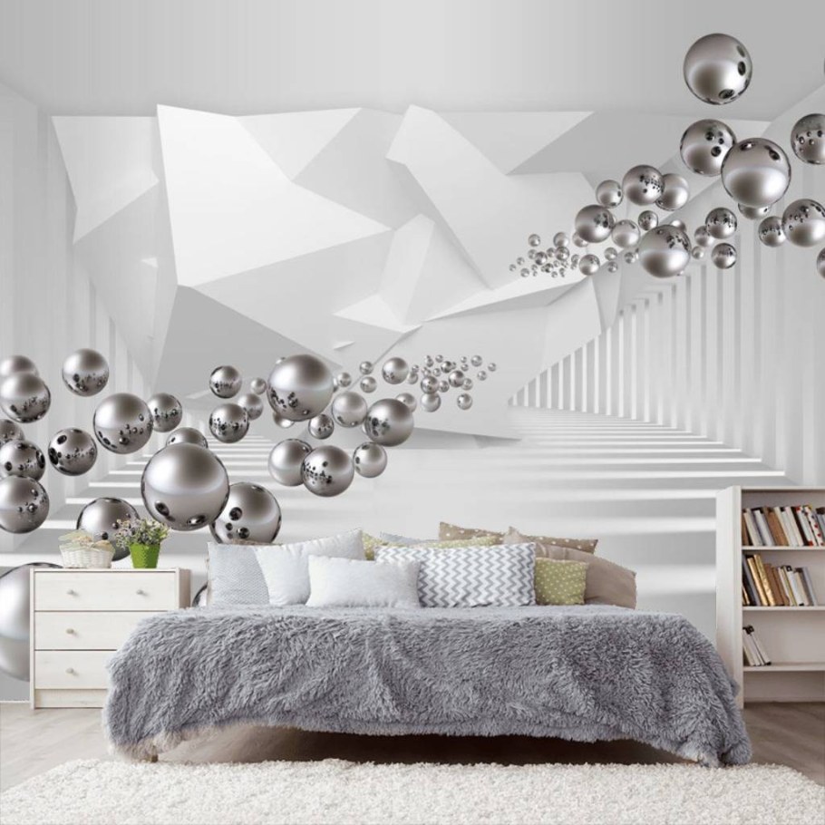 Фотообои шары 3д в интерьере