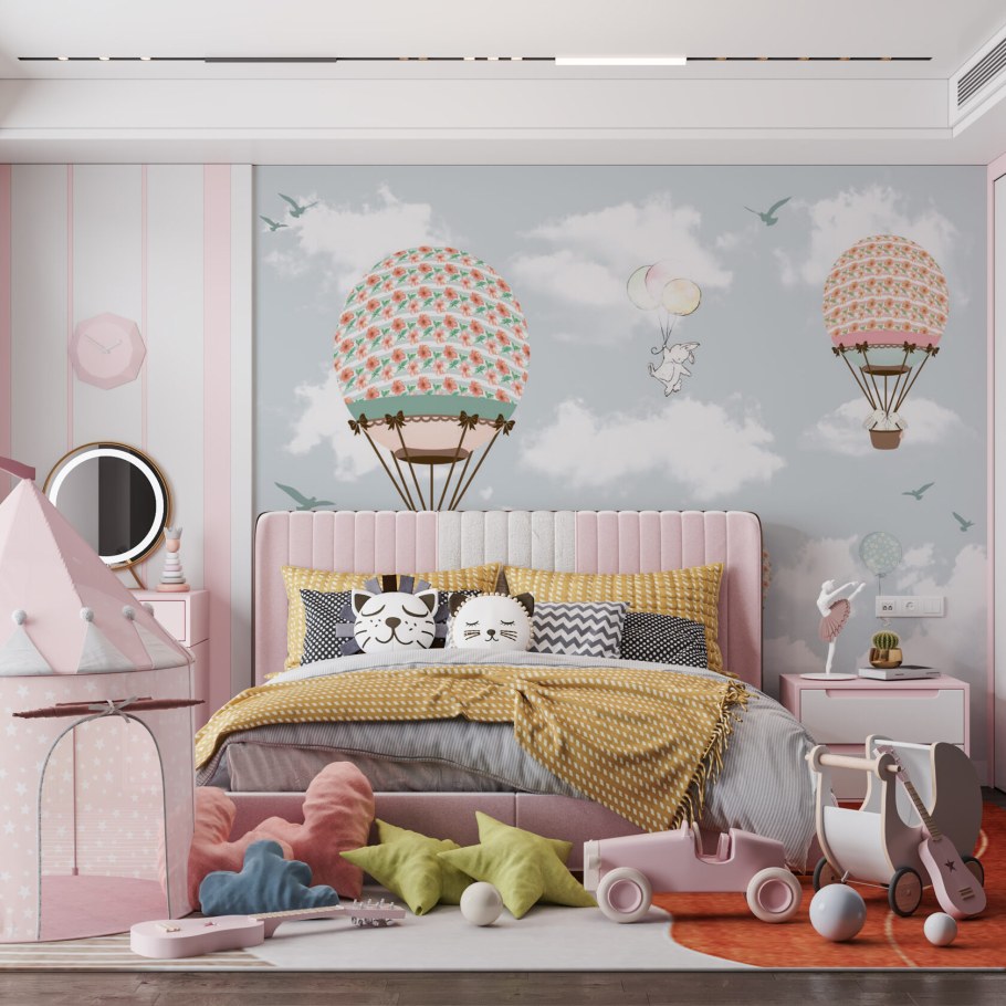 Обои шары плетеные в интерьере