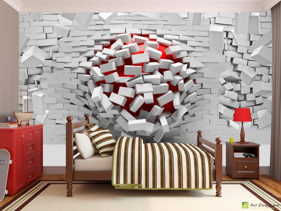Фотообои объемная стена