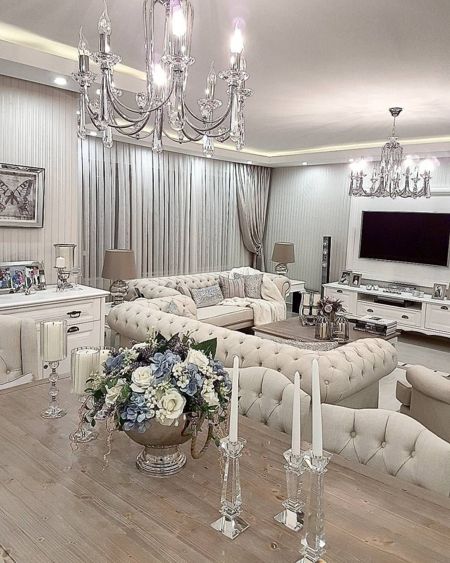 Шикарный интерьер гостиной