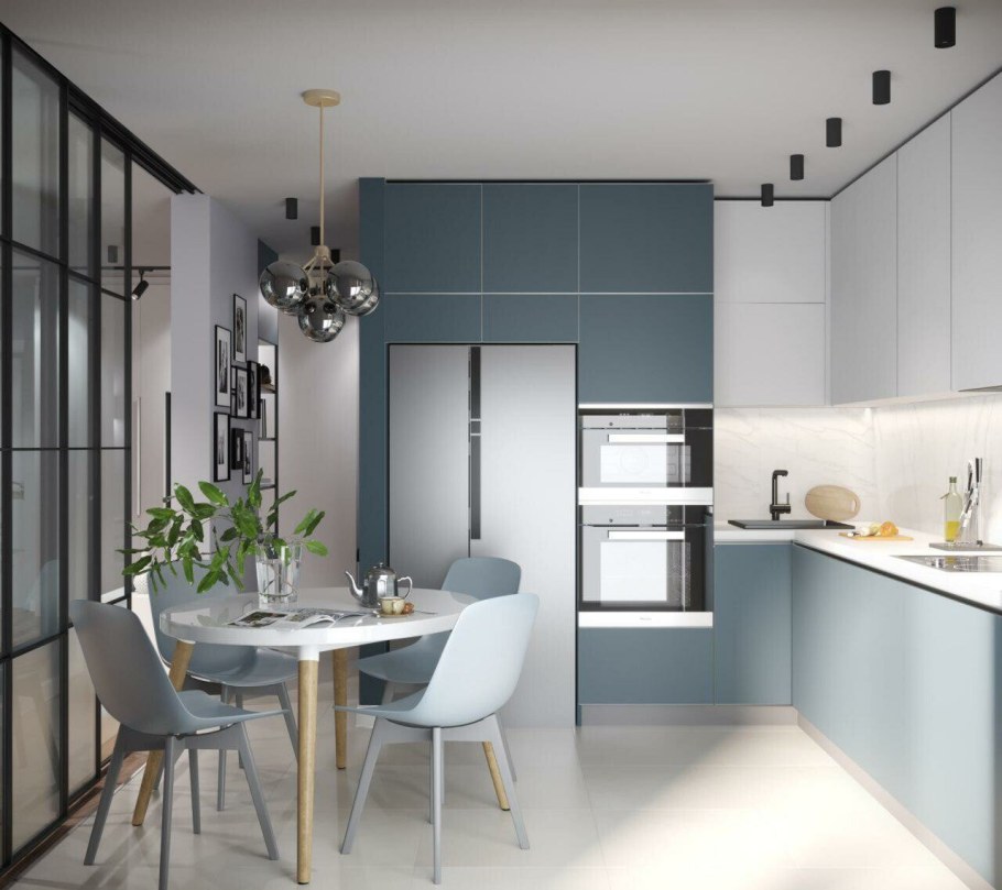 Кухня серого цвета в интерьере