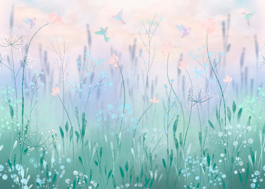 Обои в детскую с Колибри