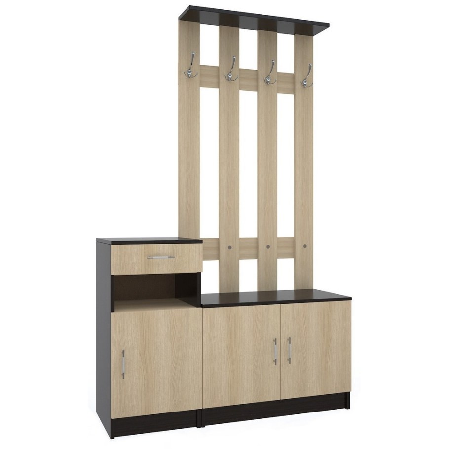 Прихожая "Шанель" (1500*2176*372), ясень светлый/ясень темный