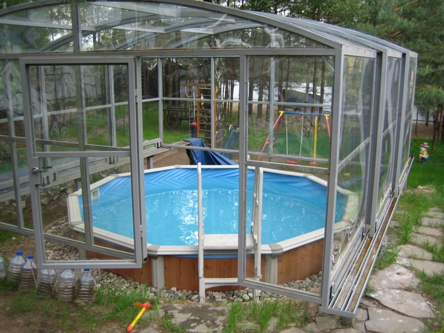 Павильон для каркасного бассейна