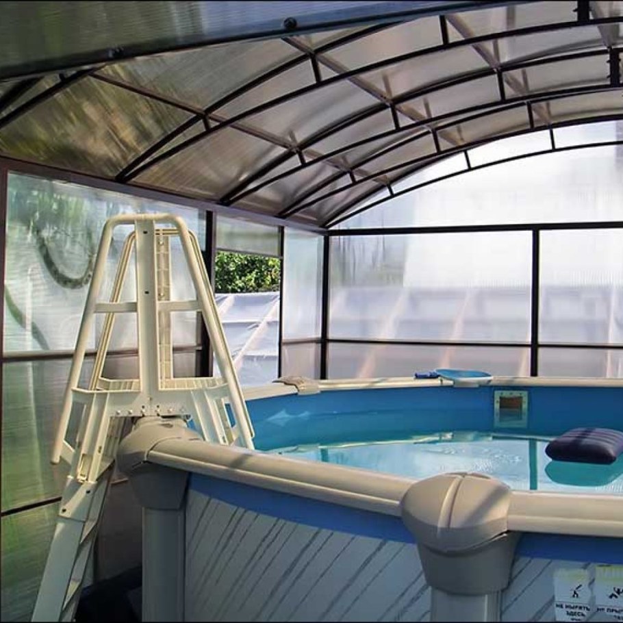 Навес для бассейна из поликарбоната