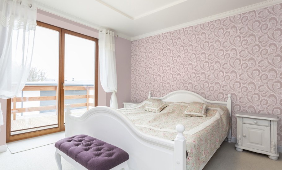 Обои палитра в интерьере спальни