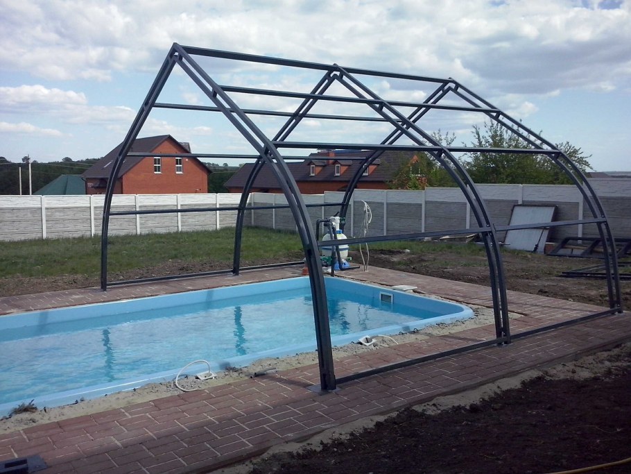 Каркас навес для бассейна